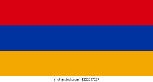 Flag of Armenia. Vector flag with official colors and correct proportion