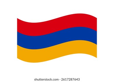 Flag of Armenia. Armenia wavy flag digital vector illustration. Fluttering flag.