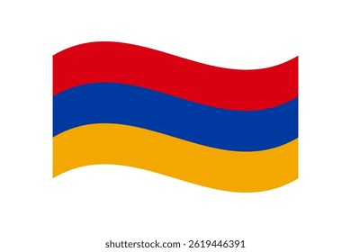 Flag of Armenia. Armenia wavy flag digital vector illustration. Fluttering flag.