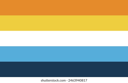 flag of aromantic asexual,aromantic asexual flag vector illustration.