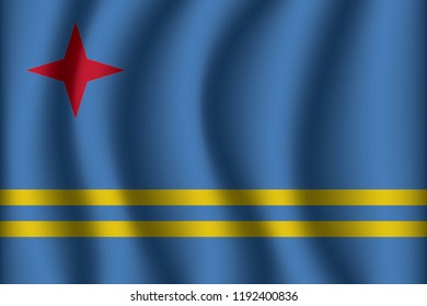 Flag of Aruba. Aruba Icon vector illustration eps10.