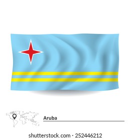 Flag of Aruba - vector illustration