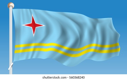 Flag of Aruba - vector illustration