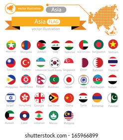 Flag of Asia. vector Illustration.
