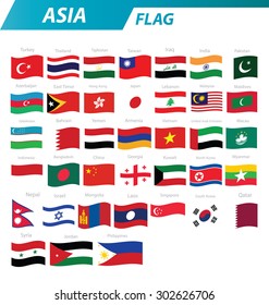 Flag of Asia. vector Illustration.