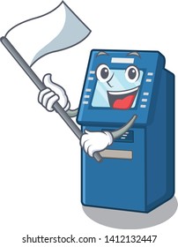 With flag ATM toys on the cartoon cupboard