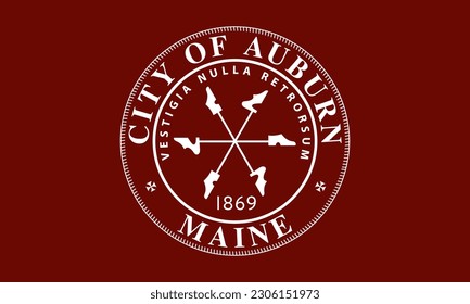 Flag of Auburn, Maine, USA. 