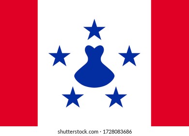  Flagge der australen Inseln. Verhältnis 2:3 