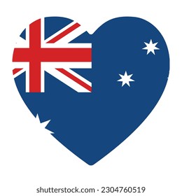Flag of Australia. The Australian flag in design shape 