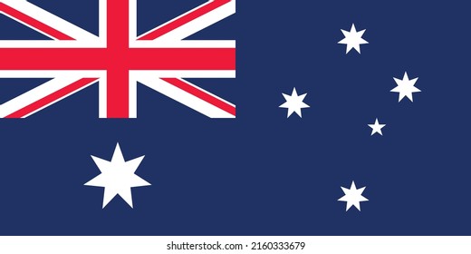 Flag of Australia. Australian national symbol in official colors. Template icon. Abstract vector background.