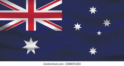 Flag of Australia. Australian national symbol in official colors. Template icon. Abstract vector background.