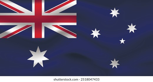 Bandera de Australia. Símbolo nacional australiano en colores oficiales. Icono de Plantilla. Fondo de Vector Abstractas.