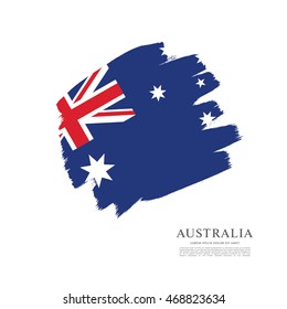 Flag of Australia. Brush stroke background