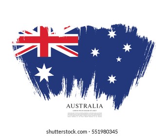 Flag of Australia, brush stroke background