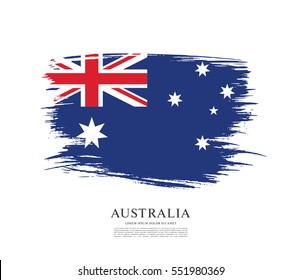 Flag of Australia, brush stroke background