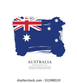 Flag of Australia, brush stroke background