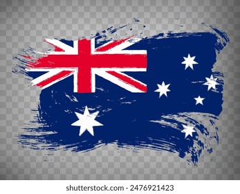 Flagge Australien von Pinselstrichen.  Waving Flag Australia auf transparentem Hintergrund für Ihre Website Design, App, UI. Vektorgrafik des Bestands. Vektorillustration EPS10