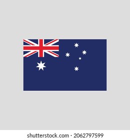 Flag of Australia color line element. Vector element for web page, mobile app, promo.  UI UX GUI design element. 