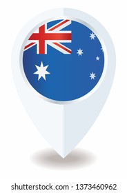 Flag of Australia, Commonwealth of Australia. Template for award design, an official document with the flag of Australia and other uses. Bright, colorful vector illustration.