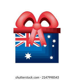 icono de bandera australia en regalo