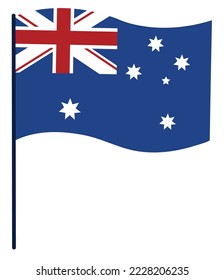 flag of australia icon isolated