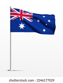 Flagge Australiens einzeln auf Weiß. EPS10-Vektor