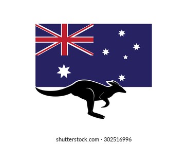  Flag of Australia, Kangaroo silhouette