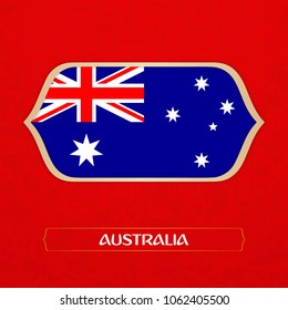 flag of Australia is made in Football style
