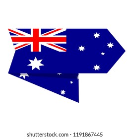 Flag of Australia on a label