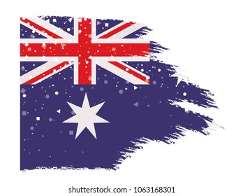Flag of australia painted