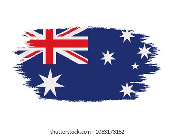 Flag of australia painted