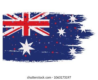 Flag of australia painted
