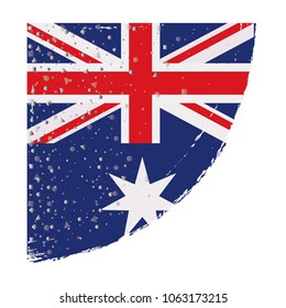 Flag of australia painted