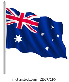 Australian Flag Waving Images, Stock Photos Vectors |