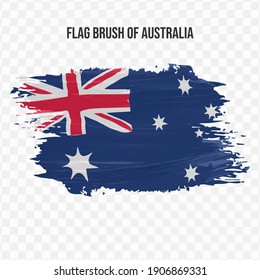Flag Of Australia in texture brush  with transparent background, vector illustration in eps file