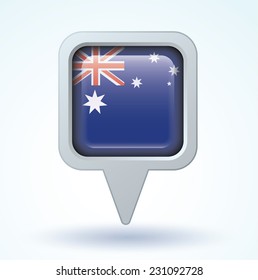 Flag of Australia, vector illustration