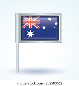 Flag of Australia, vector illustration