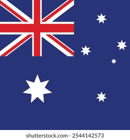 Bandera de Australia. Ilustración vectorial