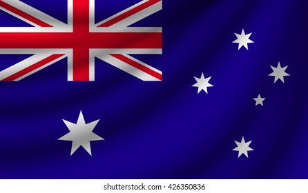 Flag of Australia, vector illustration