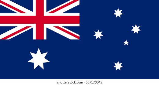 Flag of Australia. Vector illustration.
