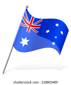 flag of Australia vector illustration isolated on white background