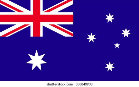 Flag of Australia. Vector illustration. The size of the original.