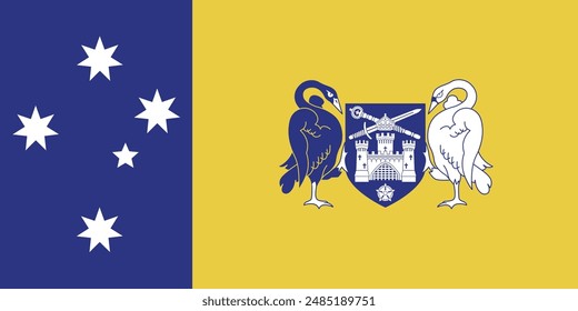 Flag of Australian Capital Territory state. Vector illustration