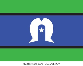 Bandera del Diseño gráfico del Estrecho de Torres australiano