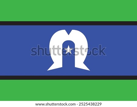 flag of the australian torres strait graphic design illustration