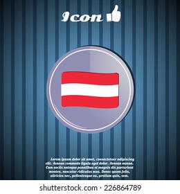 Flag of Austria against the background. Made in vector