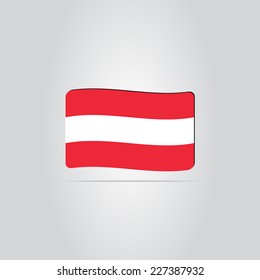 Flag of Austria against the background. Made in vector