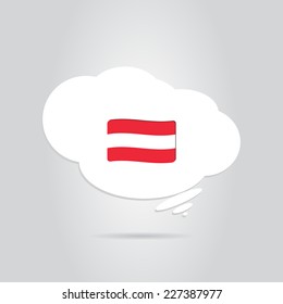 Flag of Austria against the background. Made in vector