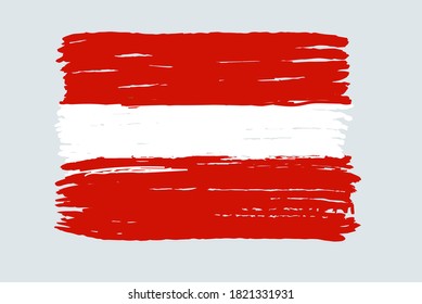 The flag of Austria. Austrian flag.National symbol of Austria. Vector Illustration 

