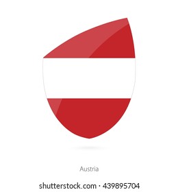 Flag of Austria. Austrian Rugby flag. Vector Illustration.